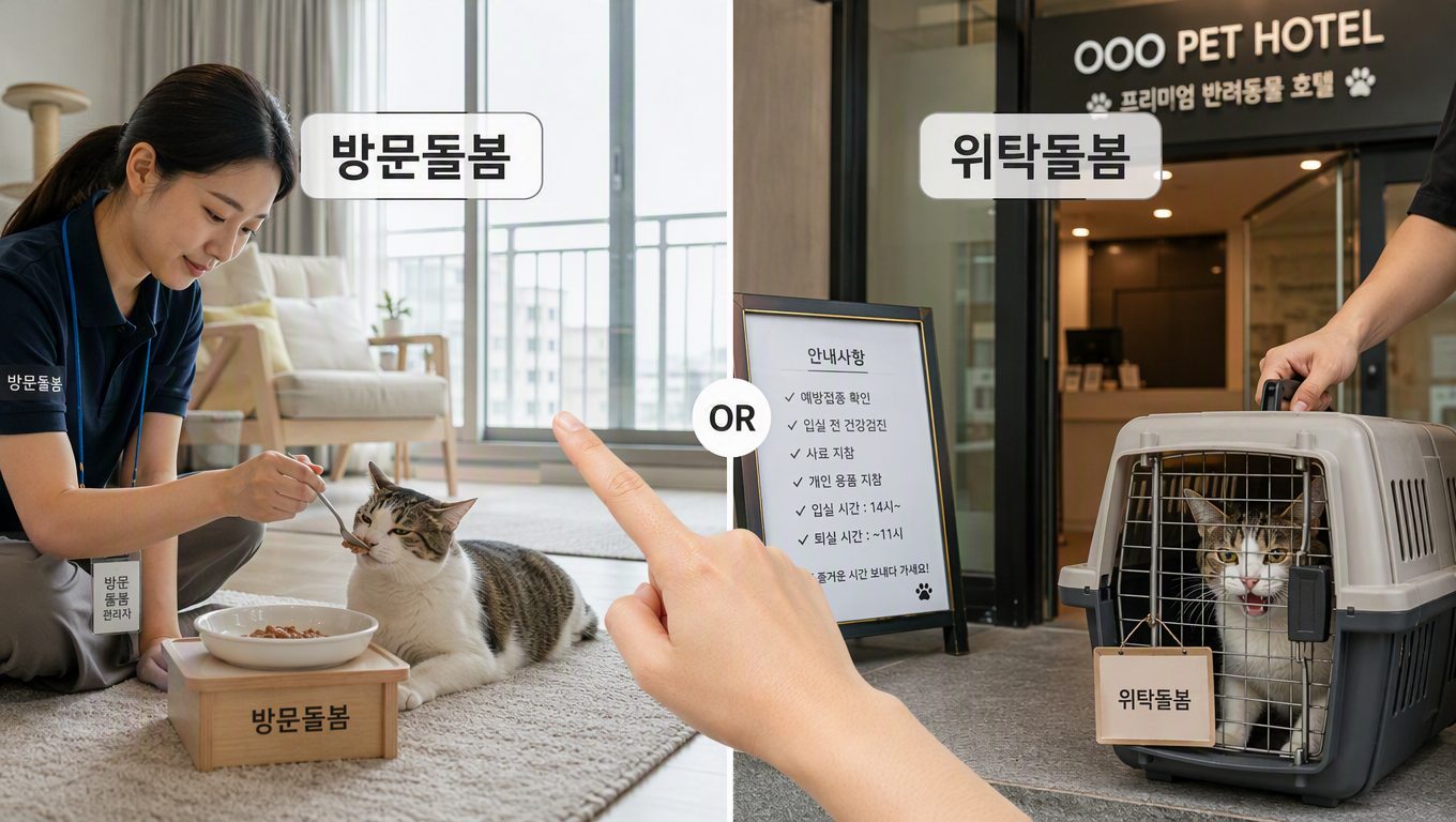 방문돌봄과 반려묘관리사 서비스 비교