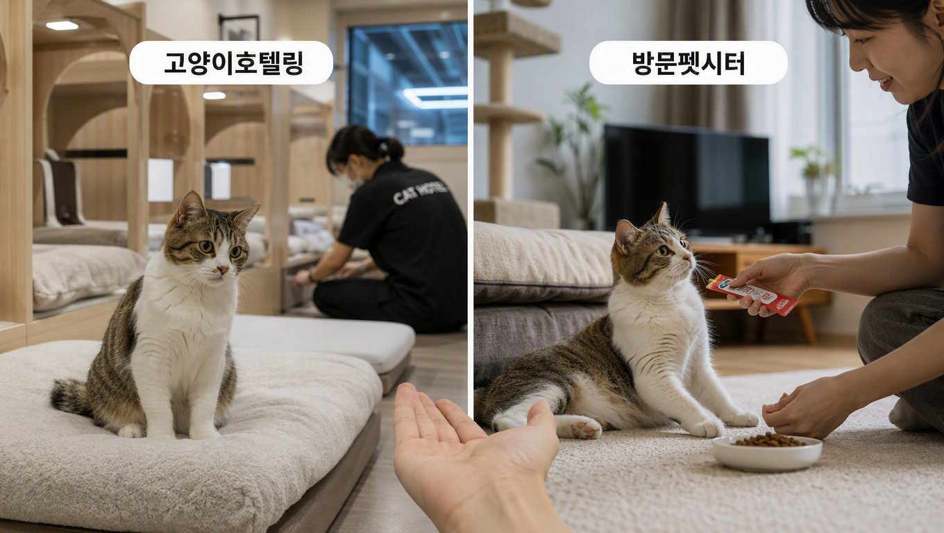 고양이호텔링과 방문펫시터 장단점 비교
