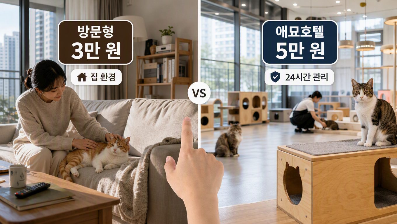 고양이돌보기 서비스와 애묘호텔 차이