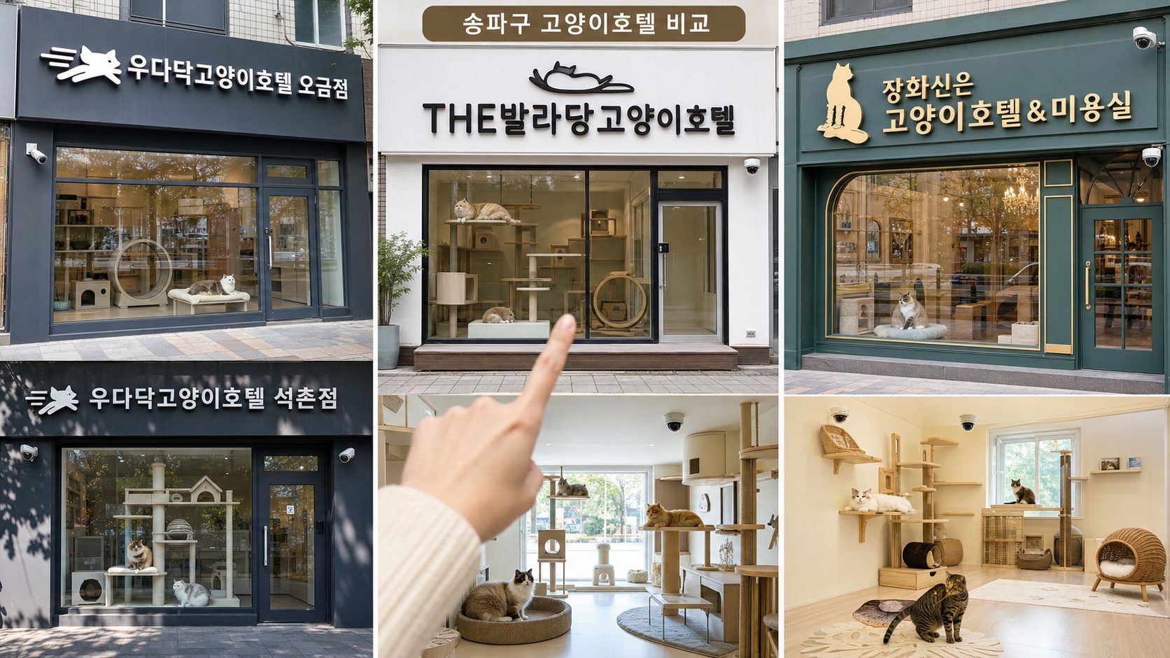 송파구고양이호텔과 주변 지역 비교 — 송파구고양이호텔