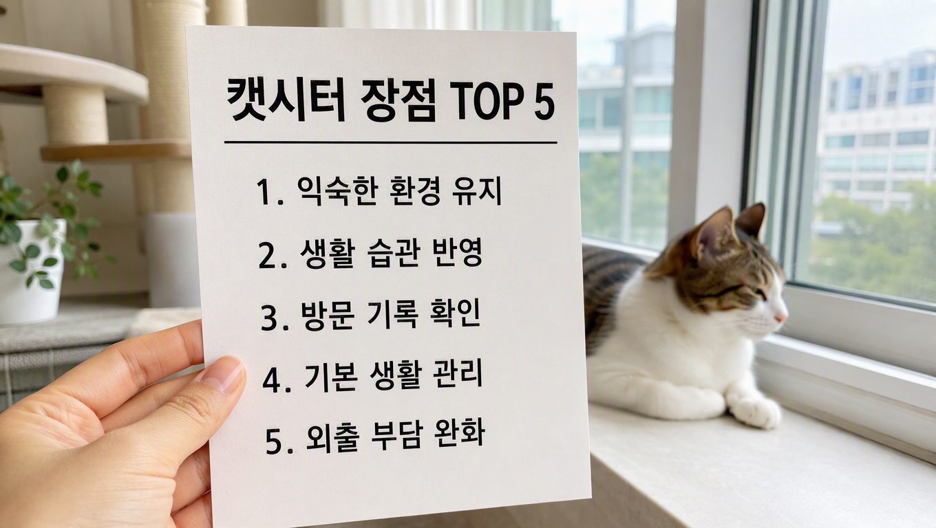 캣시터 실제 이용 후기에서 가장 많이 언급된 장점 5가지
