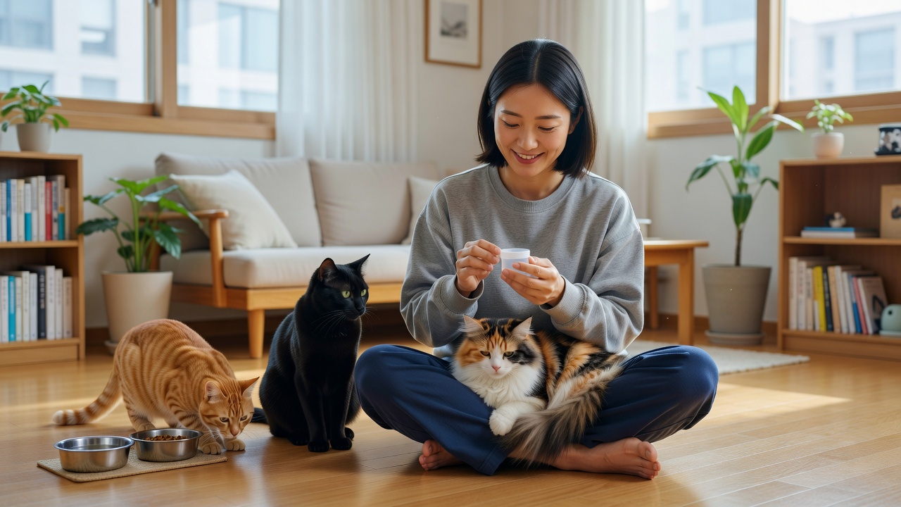 캣시터 예약 시 고양이 상태를 설명하는 보호자