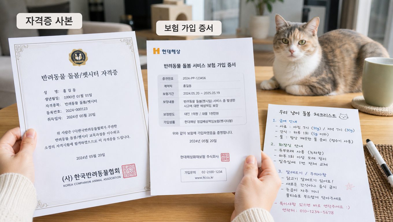 고양이탁묘 이용 전 펫시터 검증 방법